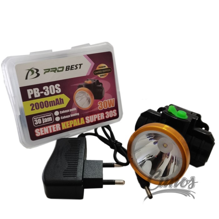 Rolinson Senter Kepala Cahaya Kuning RL 178K / RL 178P Cahaya Putih / PROBEST LED 30W PB-30S / PROBEST 80W PB-80S Senter Kepala Led Super Terang Headlamp Outdoor Waterproof