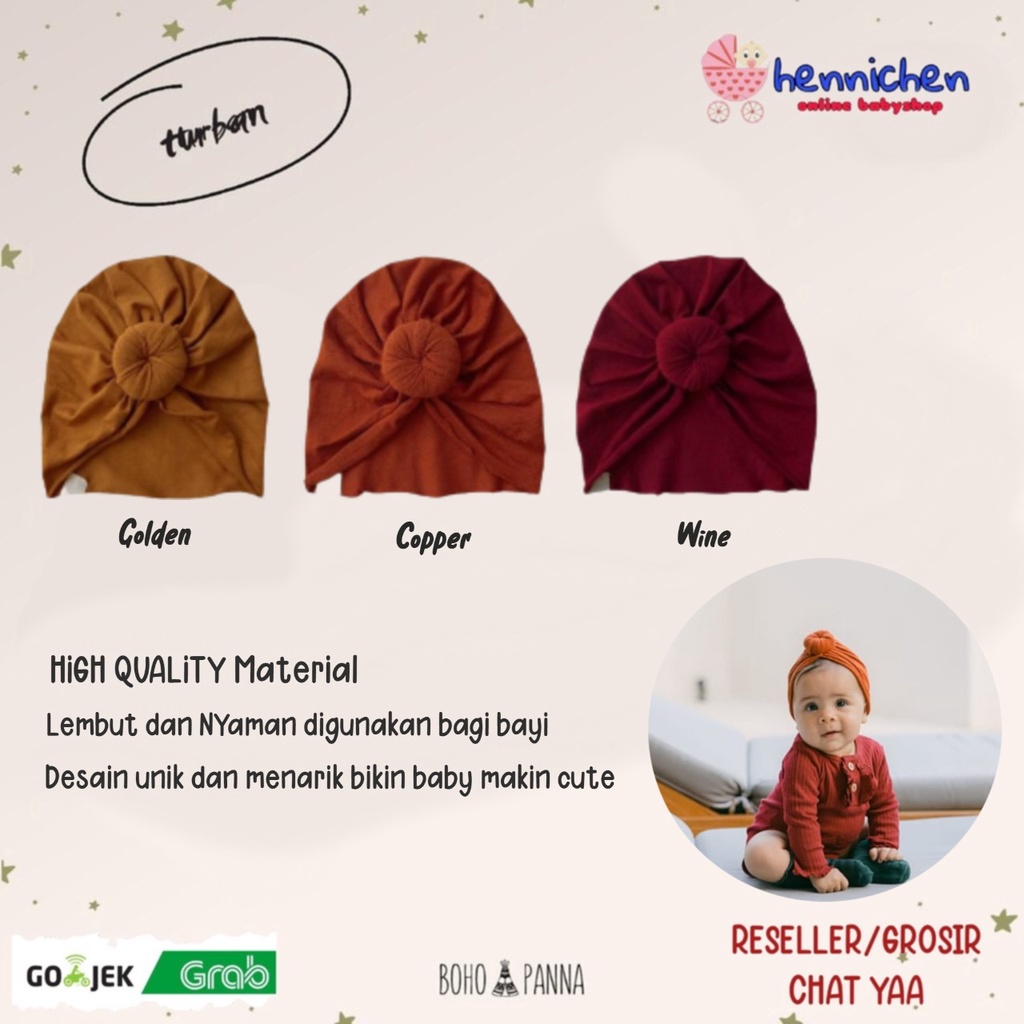 BOHOPANNA TURBAN /BOHO BABY BOHOBABY TURBAN / TURBAN ANAK / TURBAN PITA / TURBAN DONUT