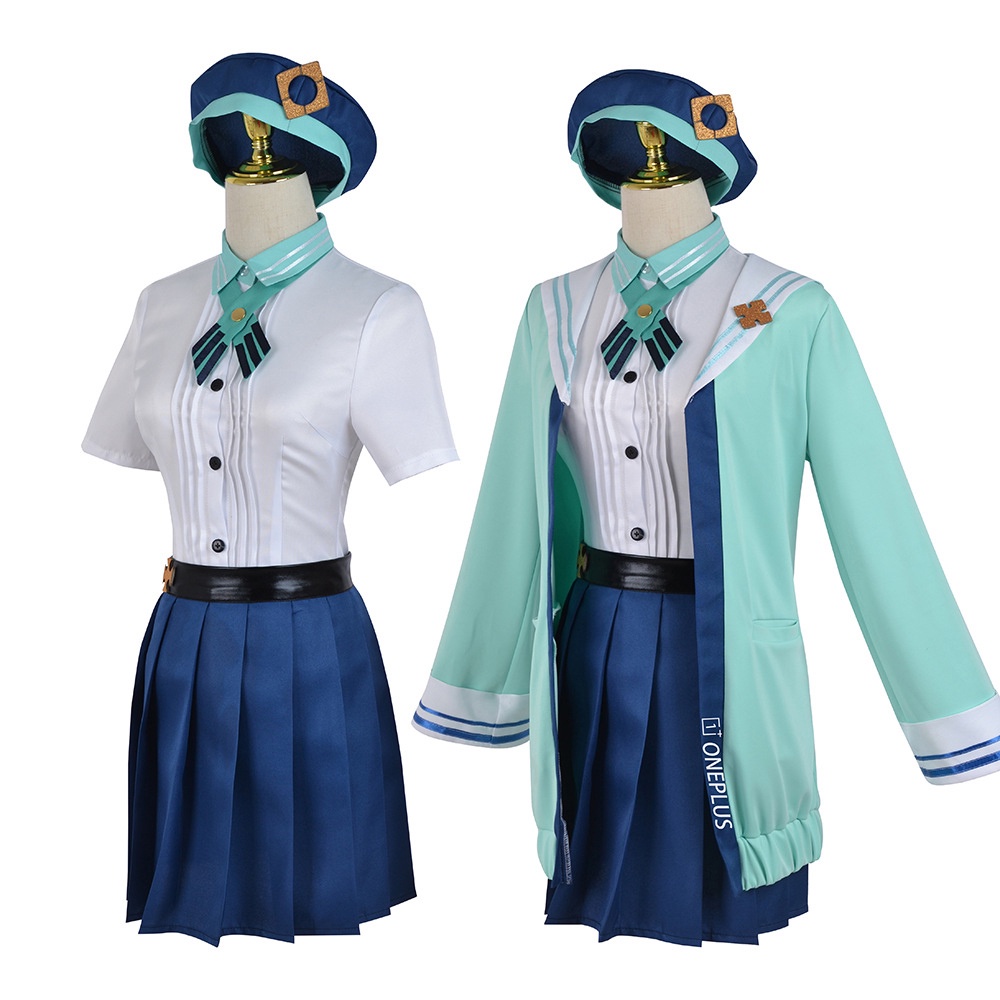 【Wetrose】Genshin Impact Sucrose Cosplay Costume JK Uniform Set Anime Long Sleeve Shirt Skirt Jacket Wig Costume Cosplay Suit Halloween