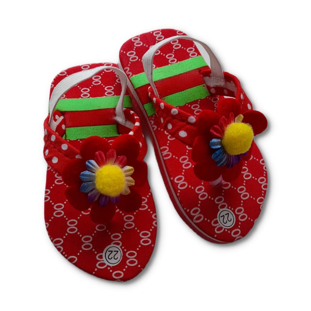 Sandal bayi motif bunga GG