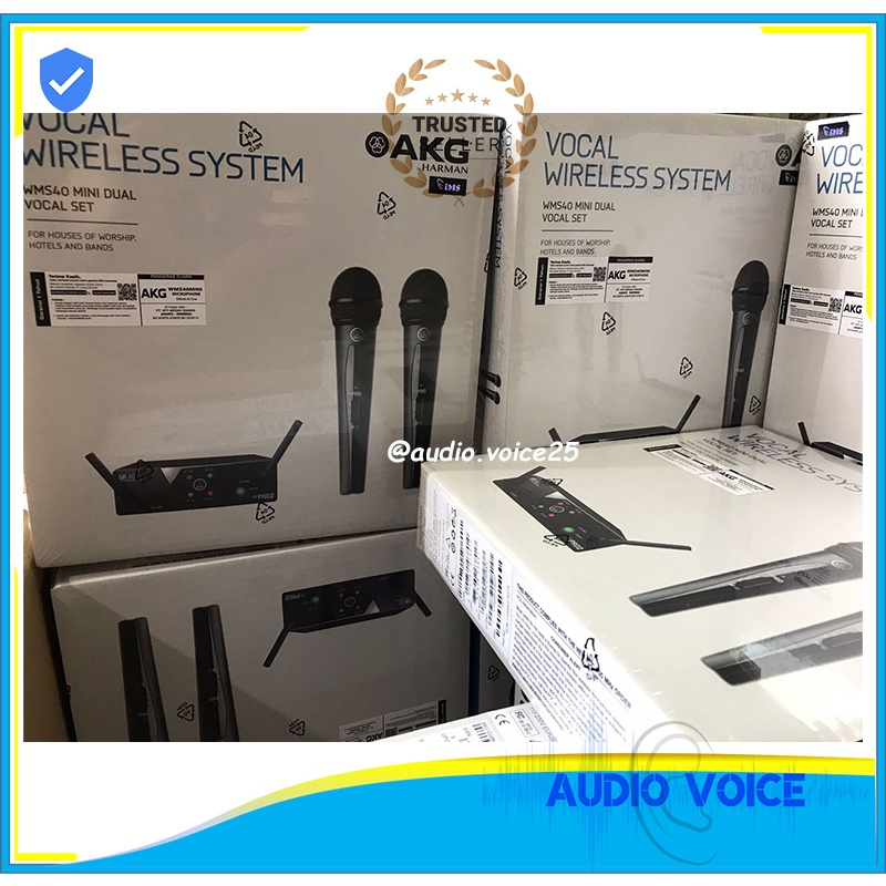 MIC WIRELESS AKG WMS 40 WMS40 MINI DUAL HANDHELD ORIGINAL