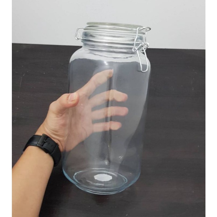 JKKDU2L jar kaca hermatico 2 Liter / toples kaca 2000ml kedap udara