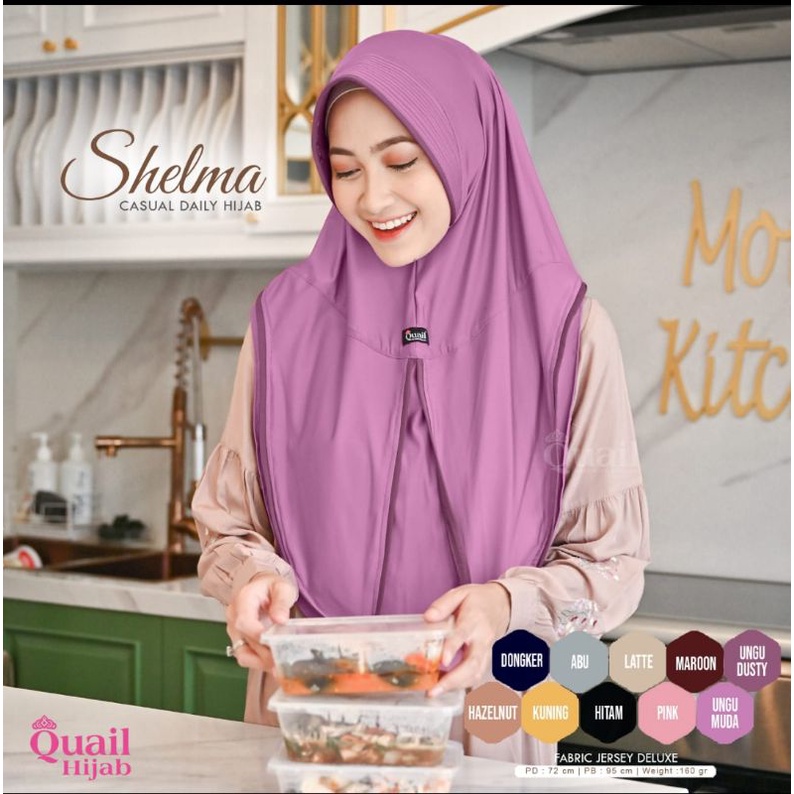 Shelma Jilbab Ori Quail Hijab Solo Jilbab Instan Terbaru Quail