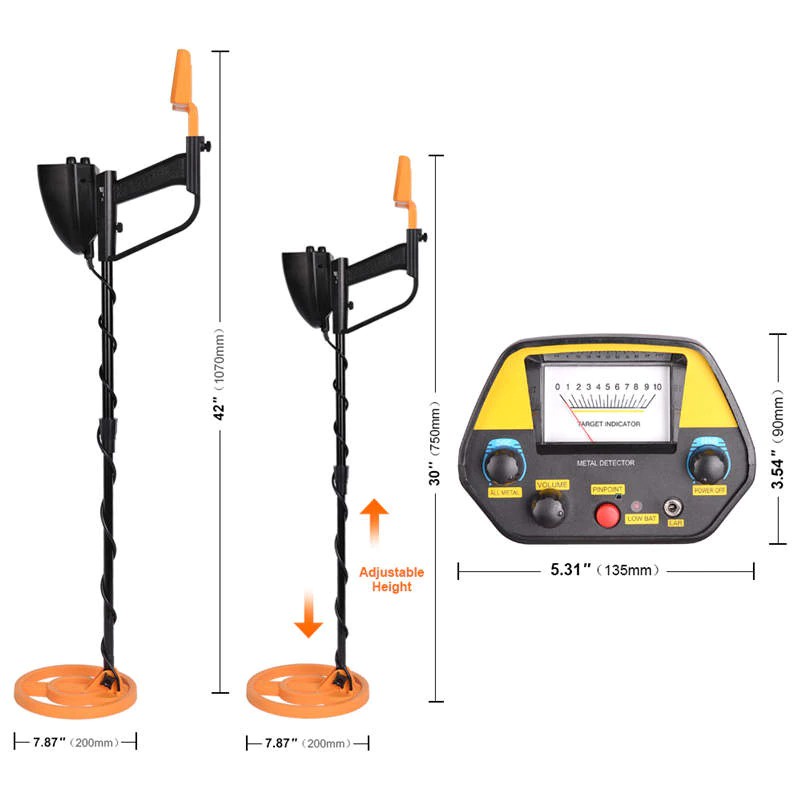 TIANXUN Pendeteksi Logam Underground Metal Gold Silver Detector Finder High Sensitivity - MD-4080 - Black