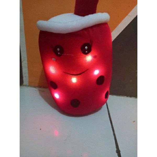 Boneka Boba Lampu LED Mainan Anak Boba Viral Lucu Uk L 30CM