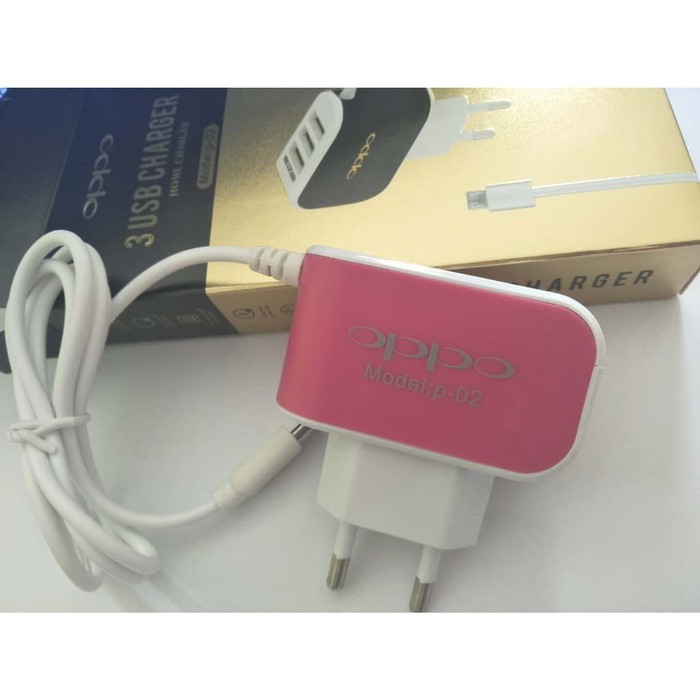 TC Charger Casan OPPO ORI Original 100% 3USB 3A / 3.1A P-02   Grosir