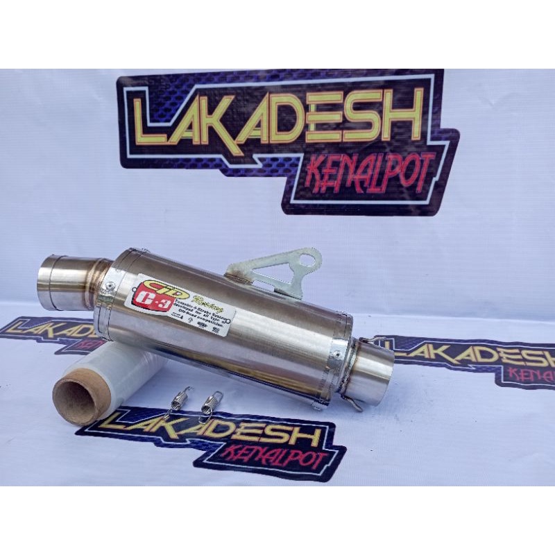 SILENCER (ONLY) KNALPOT CLD C3 (INLET 38/50) BEAT MIO VARIO AEROX SCOOPY NMAX PCX ADV LEXI GENIO DLL