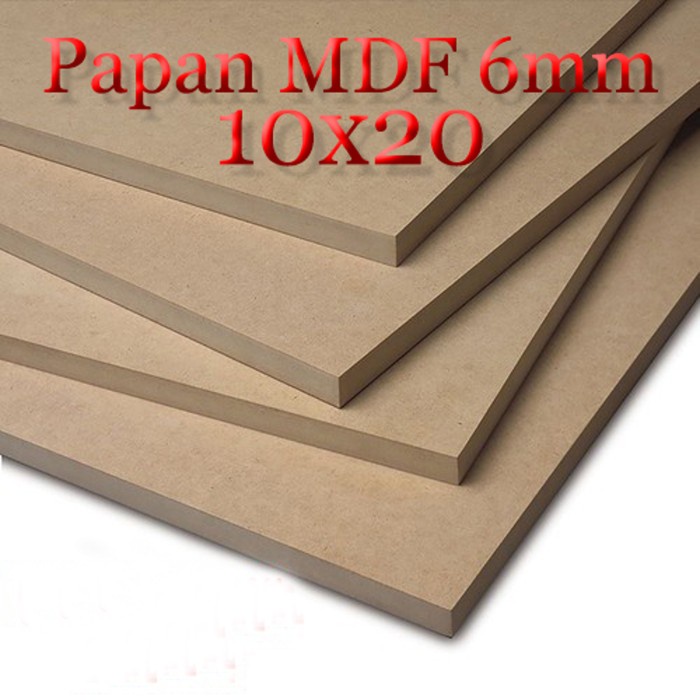 Papan MDF 6mm 10x20 - MDF Potongan Tebal 6 mm 10cm x 20cm