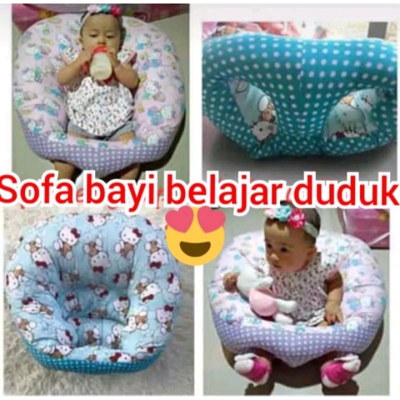 Sofa belajar duduk untuk bayi / Bahan halus isi dakron great A/ Usia 4 bulan ke atas