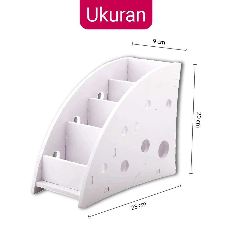 Rak Meja Tempat Penyimpanan Remote TV AC HP Alat Tulis Pulpen Serbaguna MH525B - missbejo