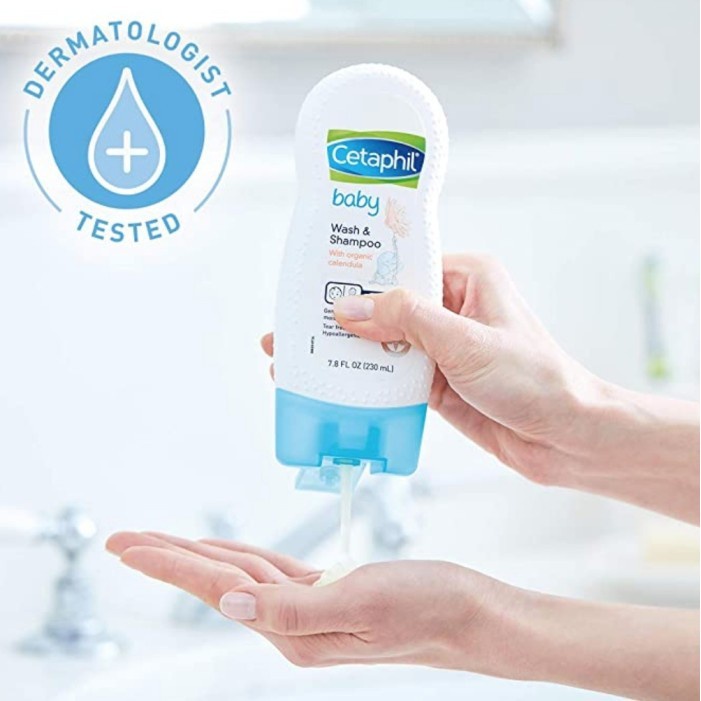 CETAPHIL Baby Gentle Wash &amp; Shampoo 230ml &amp; 400ML with glycerin &amp; panthenol / shampoo bayi / sabun dan shampo bayi