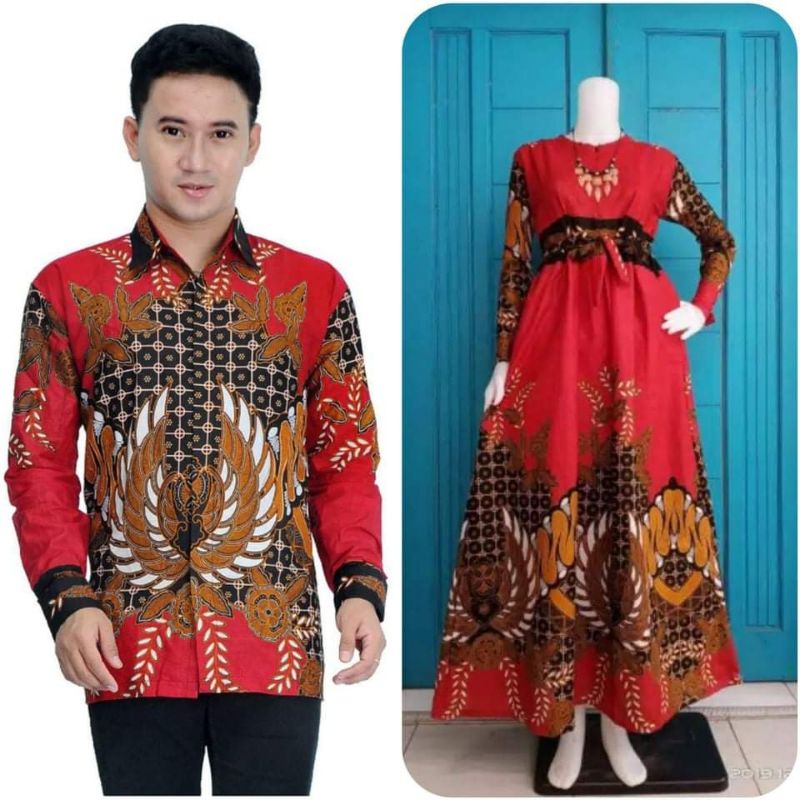 Maura Couple (COD) - Sania Ruffle Batik Couple ori Ndoro jowi DNT Garansi Termurah Shopee-Abangan