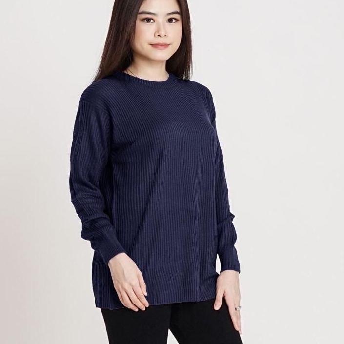 ✩ Baju Atasan BLouse Modis Knit Premium 100 Over Size Wanita Gemuk LD120cm XL XXL Lengan Panjang Jak