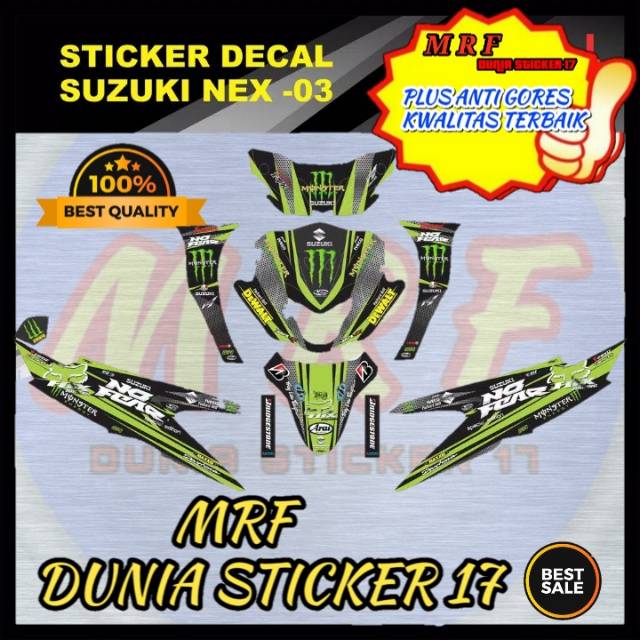 dekal Suzuki nex stiker decal Suzuki nex decal stiker Suzuki nex decal motor Suzuki nex 3 varian