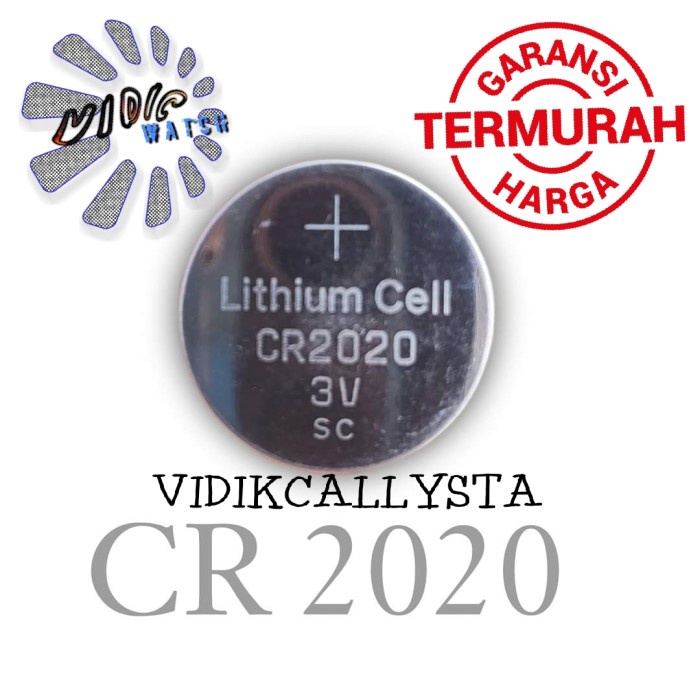 ORIGINAL BATTERY CR2020 CR 2020 3V LITHIUM