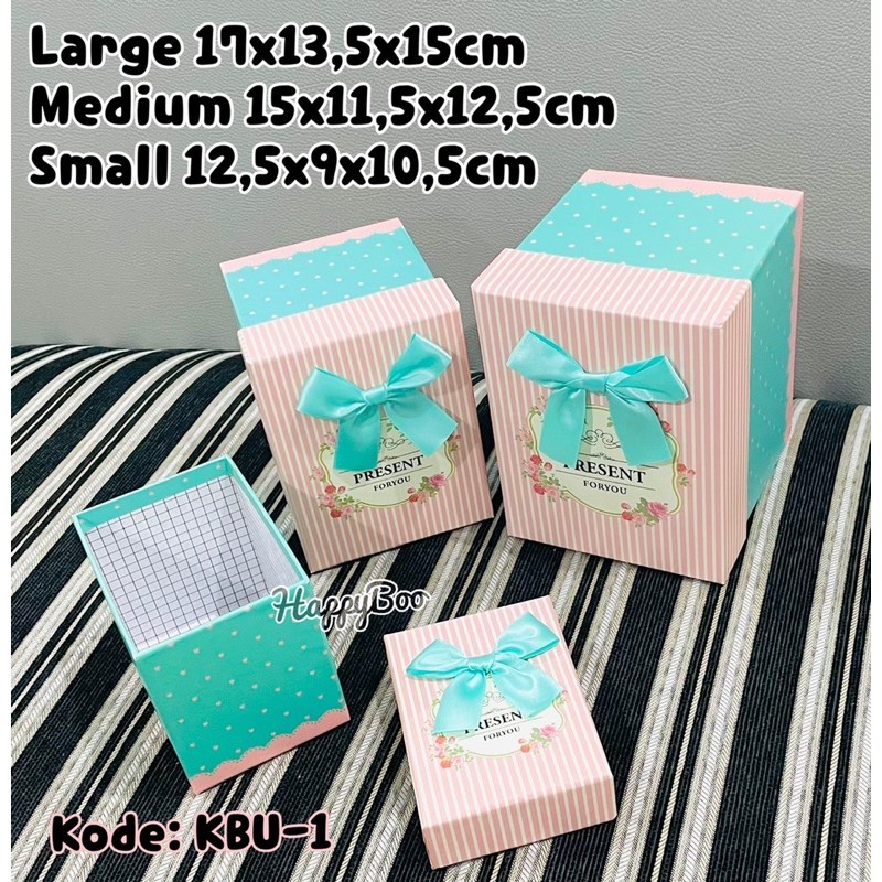 gift box kado kotak kado hampers set 3 / satuan besar kecil sedang large medium small kbu1 premium