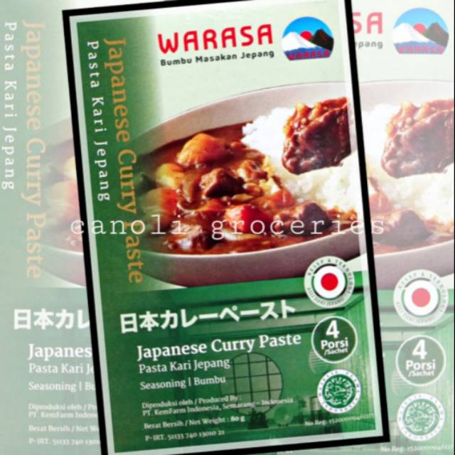 Warasa Japanese Curry Paste Bumbu Kari Jepang Halal Non MSG