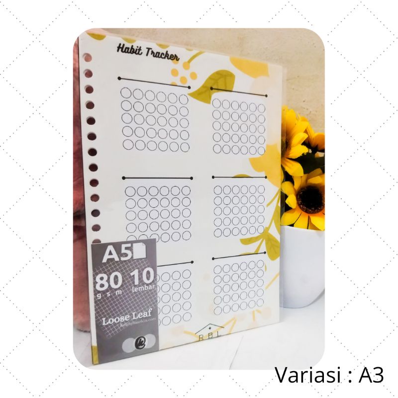 

A5 Habit Tracker refill isi binder loose leaf Aestetic viral tiktok