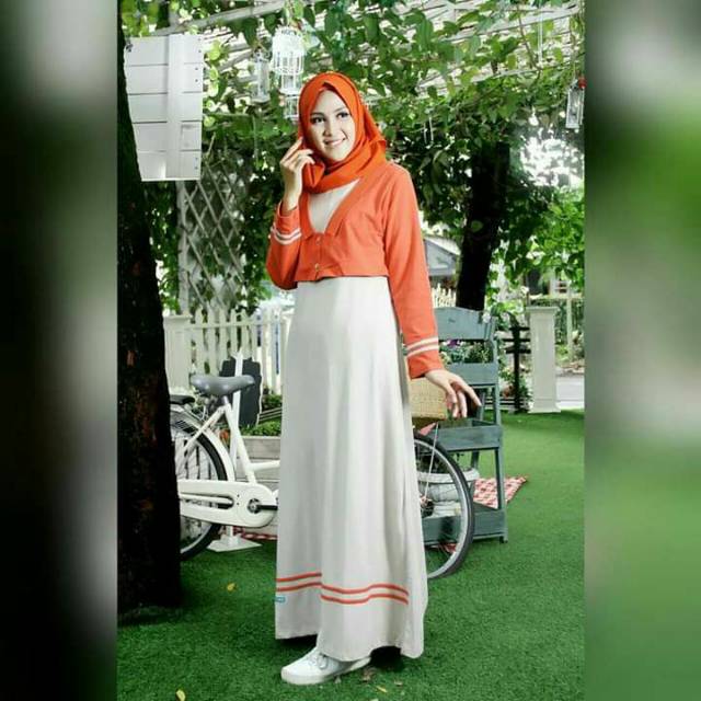 Gamis ALNITA AG 11 Hijau, Orange || Gamis Promo || Alnita Nibras Haihai