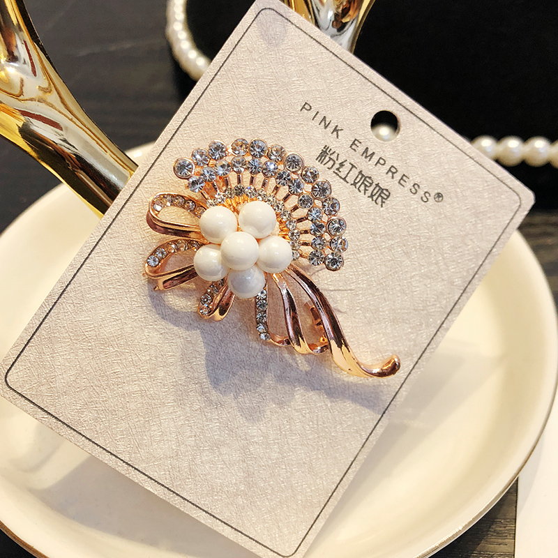 Bros Bros Pin Perempuan Korea Suasana Mewah Selendang Gesper Mantel Kardigan Dekorasi Kreatif-8