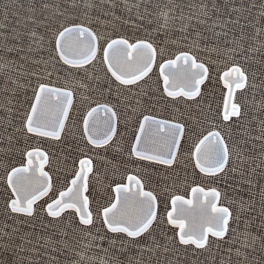 Pendant Silicone Molds - Cetakan Pendant Aneka Bentuk (12pcs)