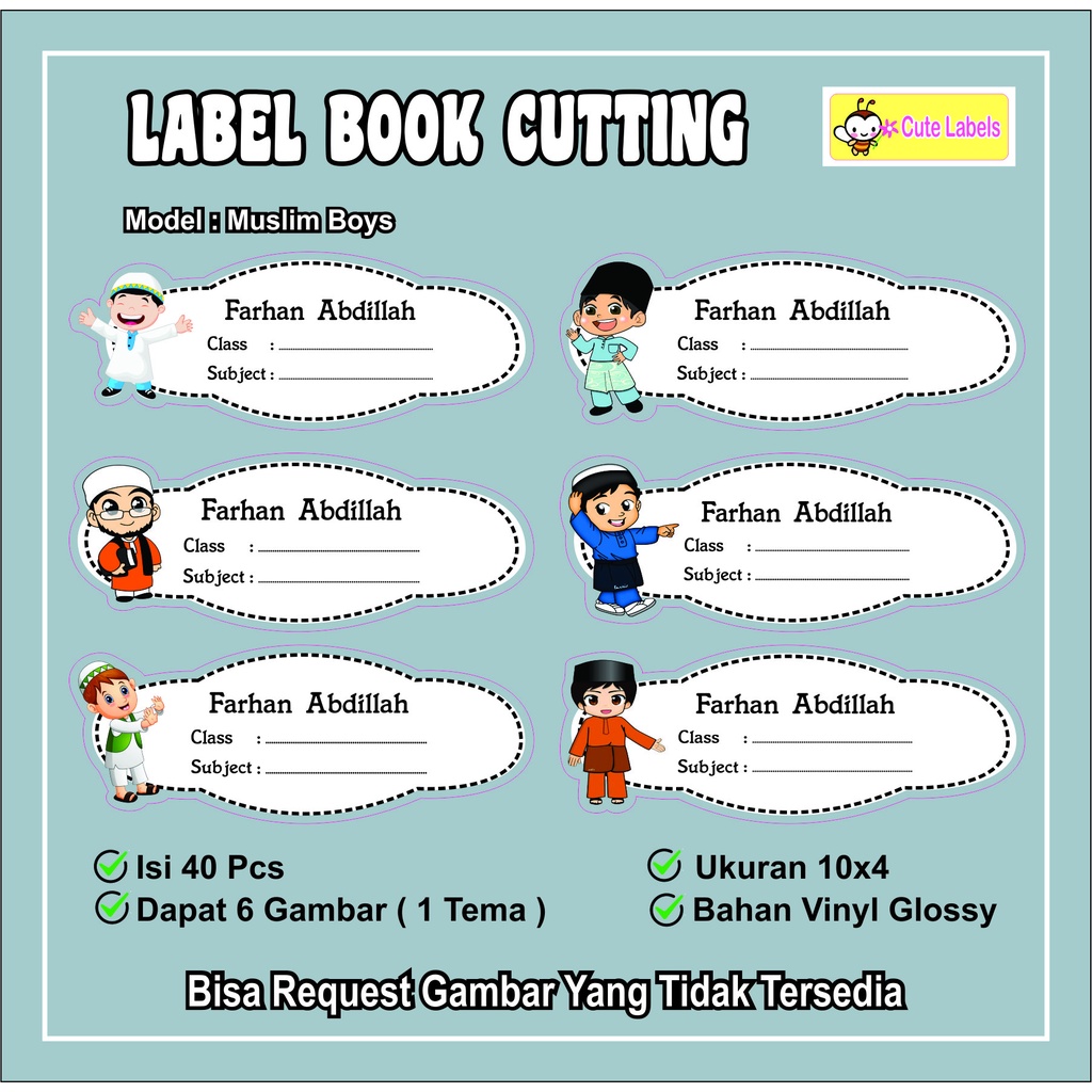 

Label Book Cutting MUSLIM BOYS