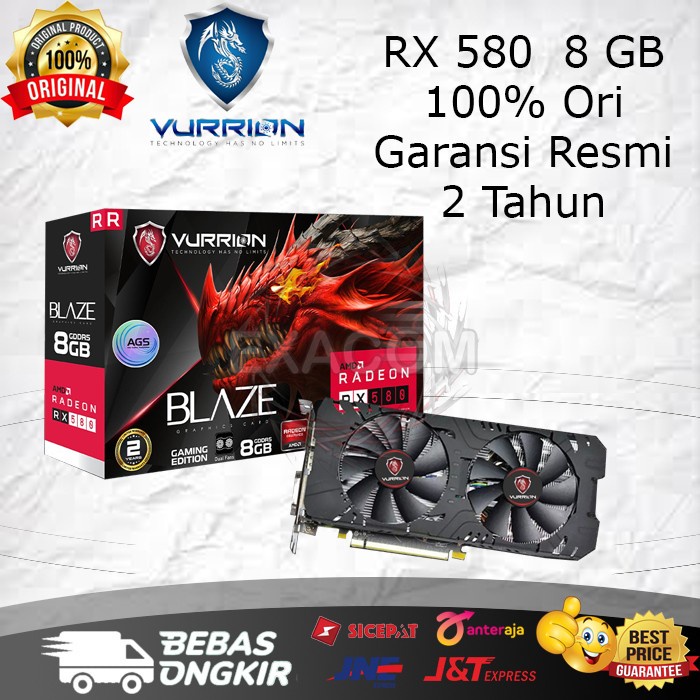 VGA Vurrion RX580 8Gb GDDR5 256Bit - Radeon RX 580