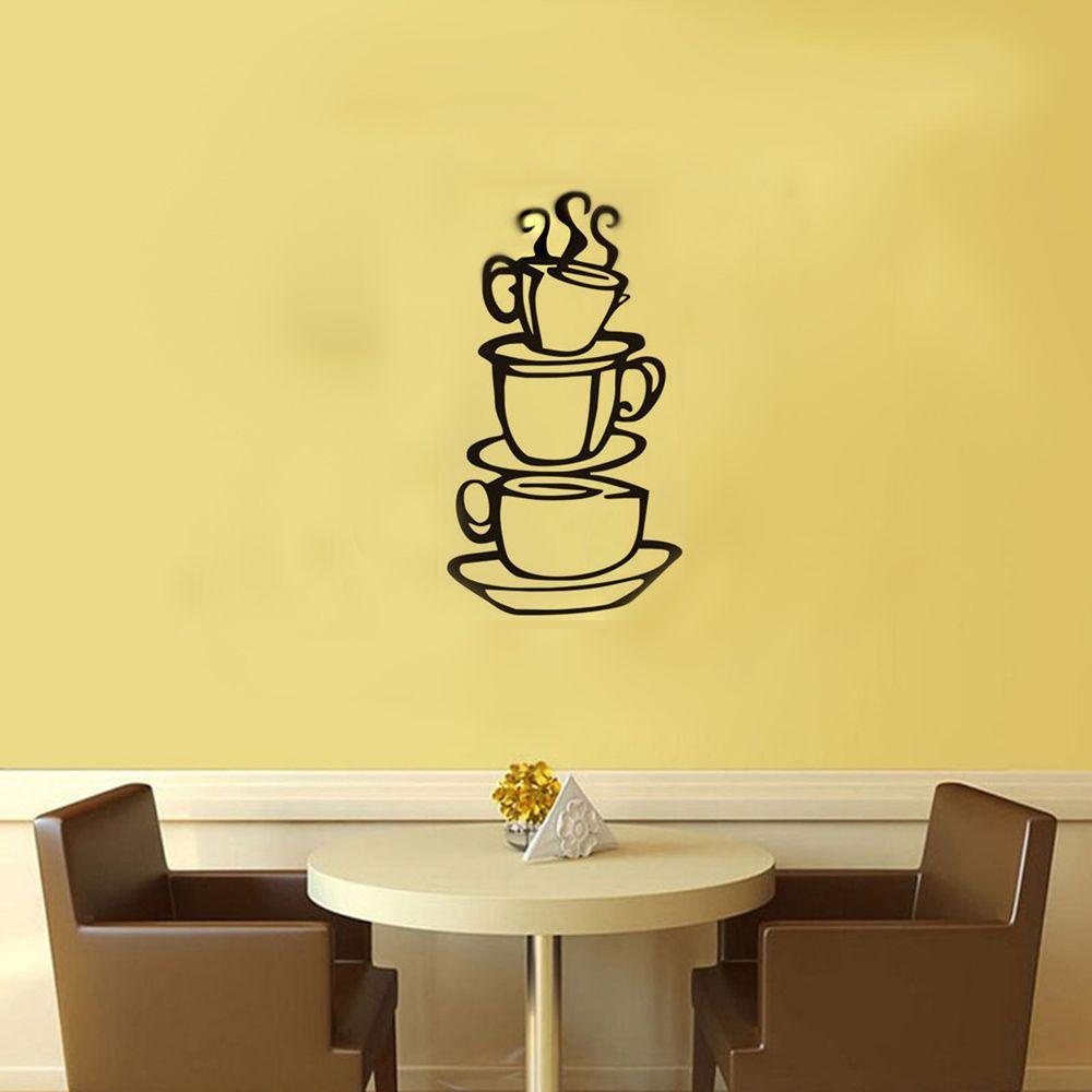 R-bunga Stiker Dinding Populer Fashion Vinyl Removable DIY Cafe Decals