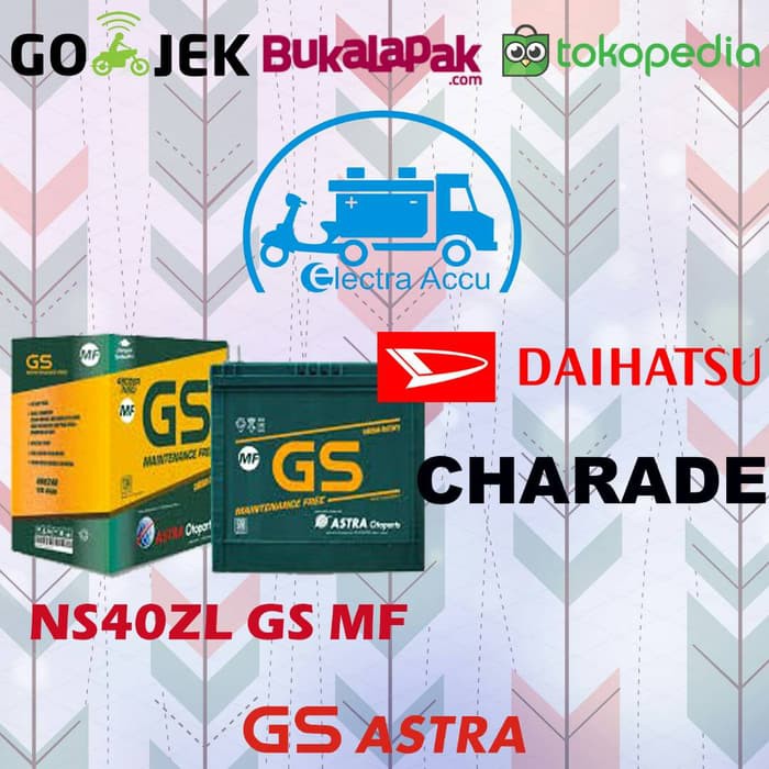 "Aki Mobil Daihatsu Charade GS astra NS40ZL Aki Kering"