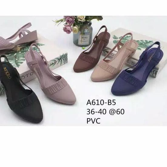 VCN STAYCLASSY.ID-JELLY SHOES WANITA-SEPATU WEDGES JELLY TALI BELAKANG A610 Terbaru