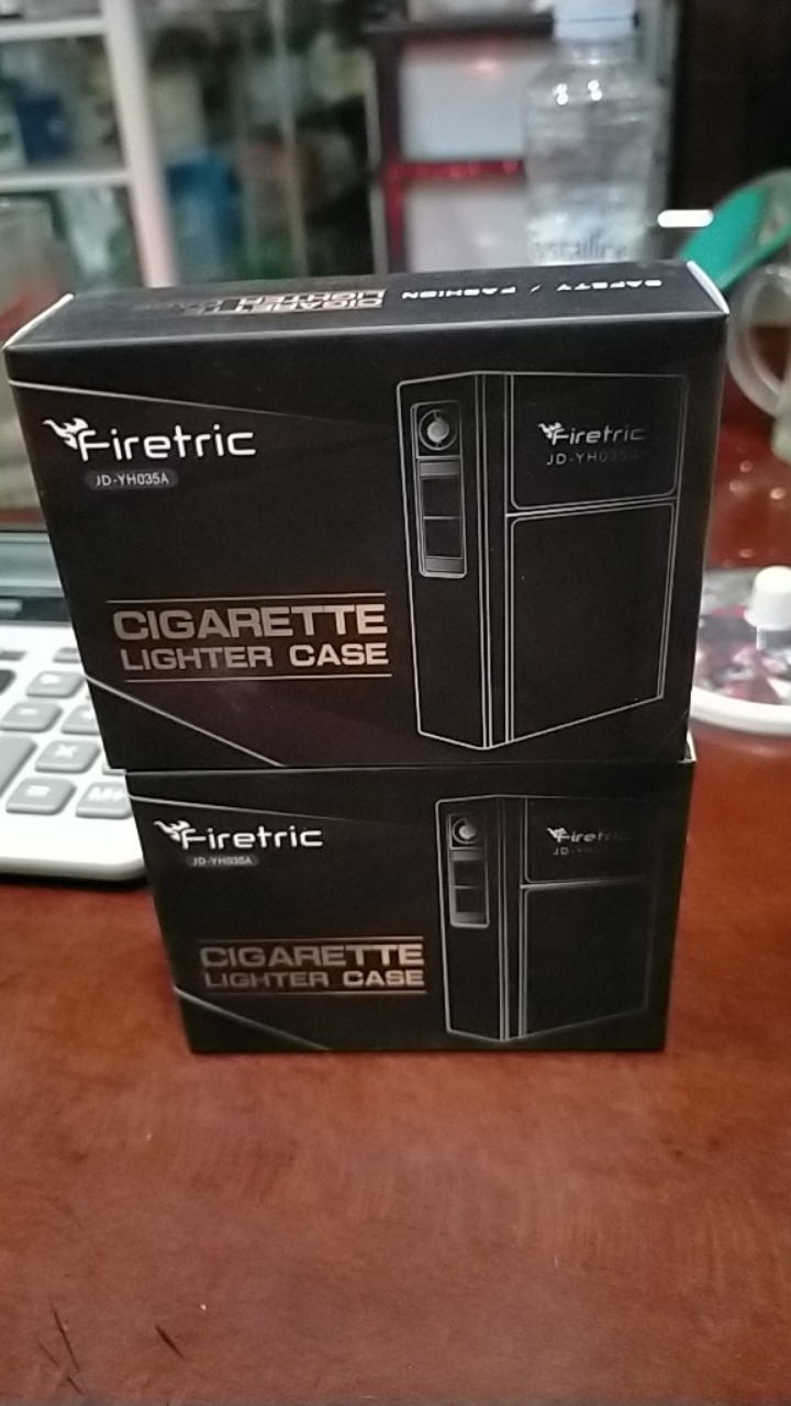[portable] Kotak Rokok + Korek Api Elektrik Bisa Muat 20 Pcs | Cigarette Case Waterproof