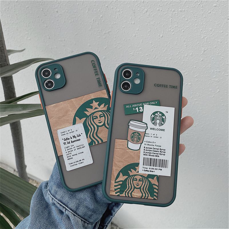 Fashion！Starbucks Hard Case iPhone 7 8 + Plus SE 2020 X XR XS Max 11 12 Mini Pro Max Skin Feel Casing