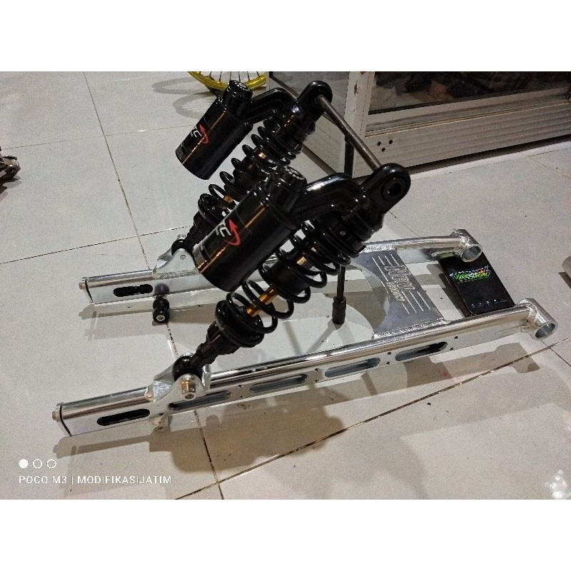PAKET SET AREM TIGER COAK ARM ALMINI TIGER SET SHOCK BELAKANG TSBUNG COPY KTC AS GOLD HEREX BALAP