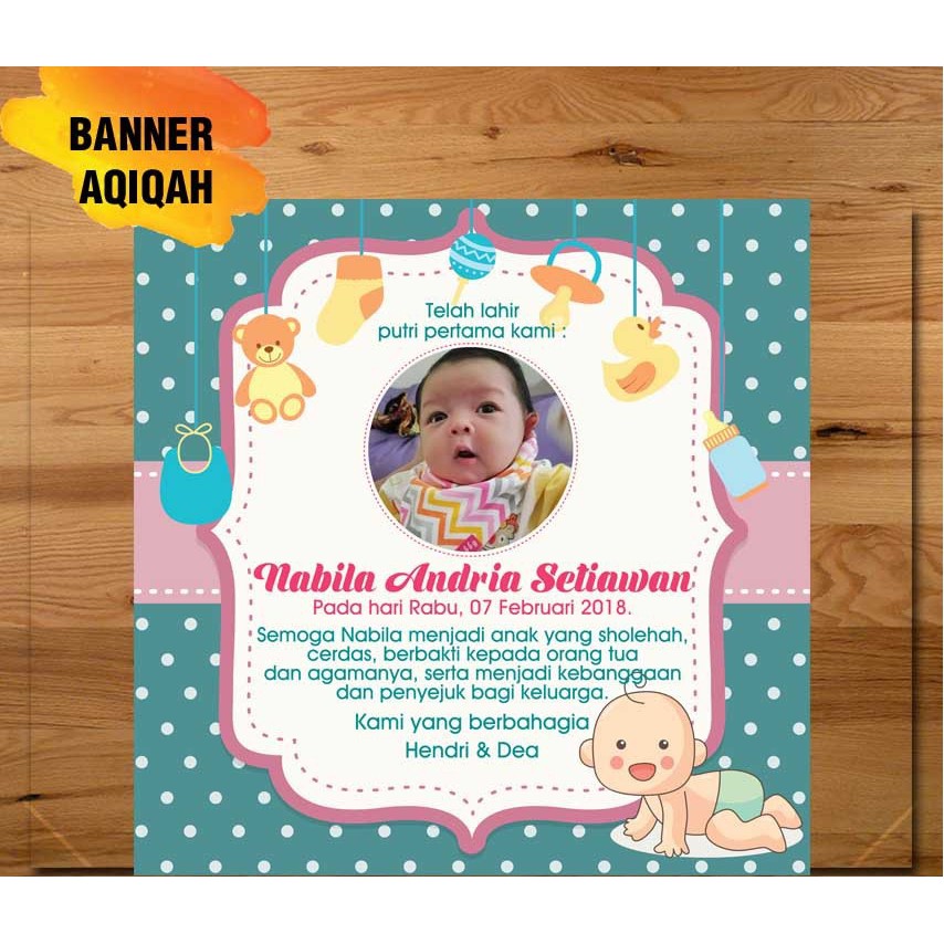 Spanduk Penabalan Nama Banner Aqiqah Syukuran Ultah Shopee Indonesia