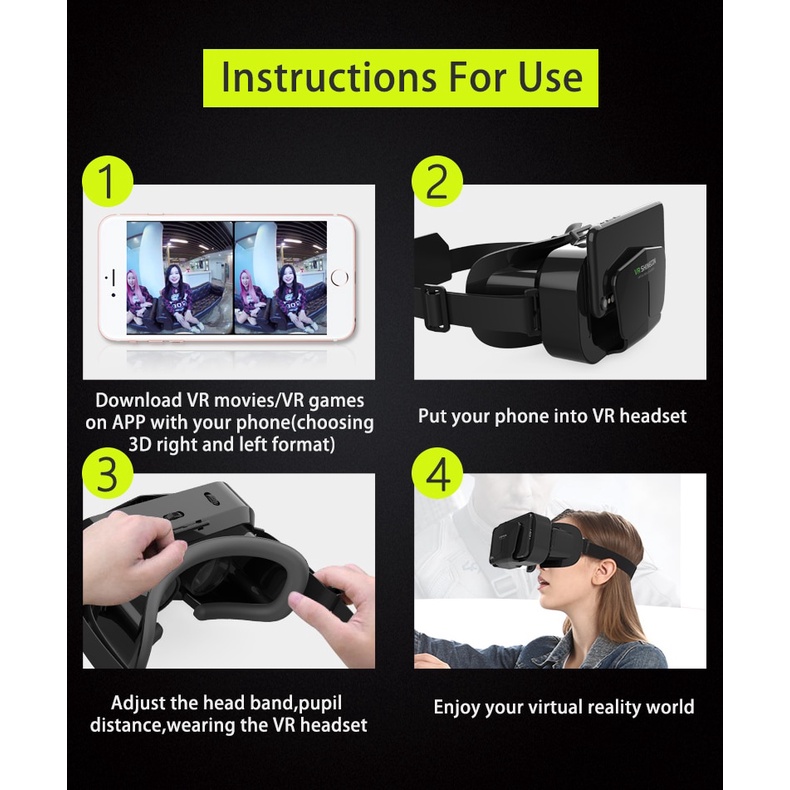 VIRTUAL REALITY HELMET VR BOX SHINECON 3D 360 GLASSES for SMARTPHONE