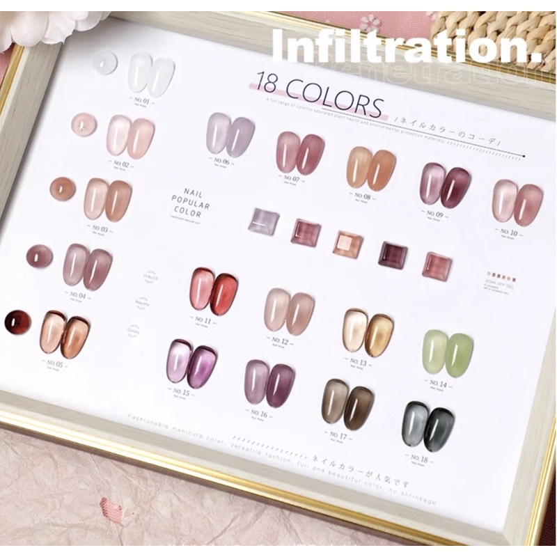 [FLASHES] DTS NAIL POLISH GEL JELLY TRANSPARENT SOAK OFF UV