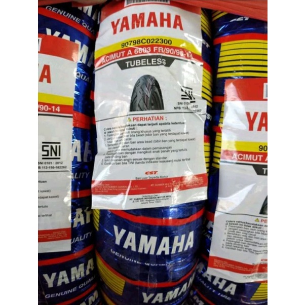 Ban luar tubeless belakang 90 90 14 original yamaha