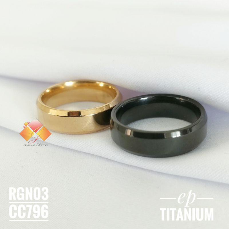 Cincin Titanium 6mm Anti Karat  RGN03/RGN07/CC796