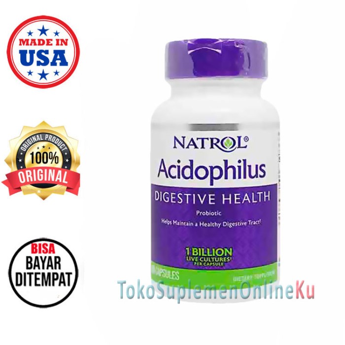 Kesehatan - Natrol Acidophilus 100 Mg - Suplemen Kesehatan Pencernaan