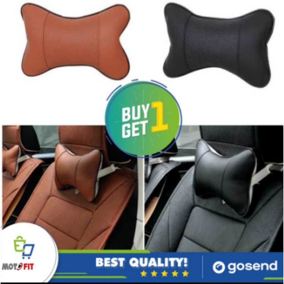 PAKET 2 PCS Bantal Leher Head Rest Mobil S Class premium BUY 1 GET 1