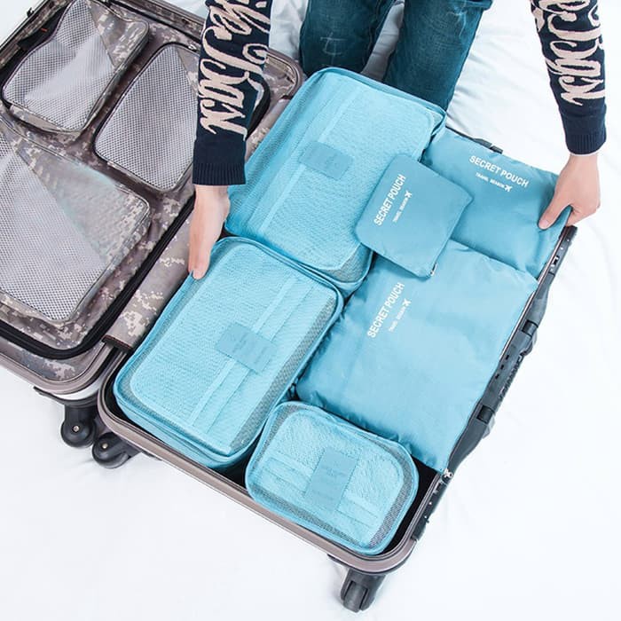 TRAVEL BAG ORGANIZE 6 IN 1 TAS TRAVEL UNIVERSAL STORAGE BAG Tas Organizer Tas penyimpanan