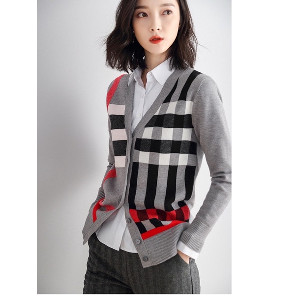 Plaid Pattern Cardigan / Kardigan / Outer / Outerwear Burberry Import Premium