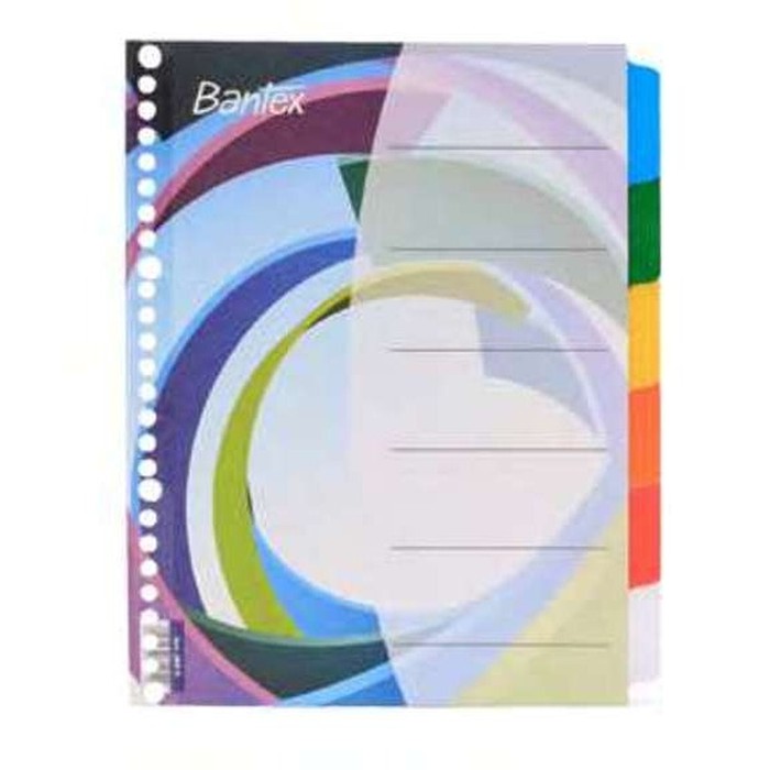 

BANTEX DIVIDERS FOR MULTIRING BINDER UK.B5 (CYCLE HOLE) (8609 12)