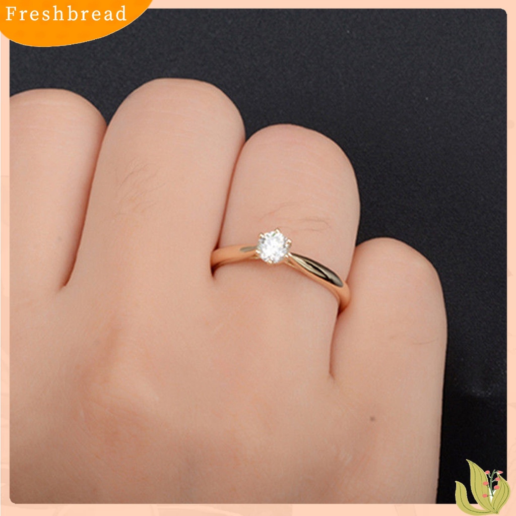 [TERLARIS]Ring Six-Claw Elegant Alloy Cubic Zirconia Ring for Party