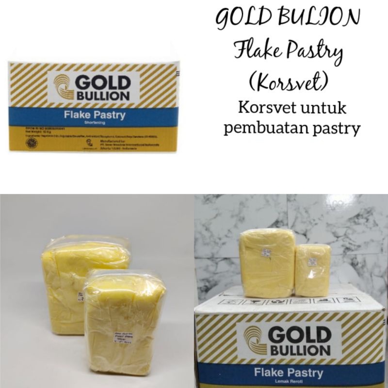 Gold Bullion Flake Pastry Korsvet/ Mentega Pastry