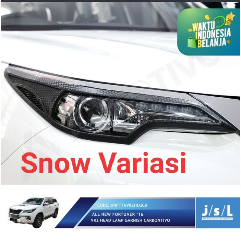 All New Fortuner garnis lampu depan head lamp garnish carbontivo JSL