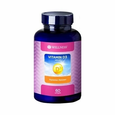Wellness Vitamin Vit D3 400iu D 3 400 iu 60 softgel BPOM