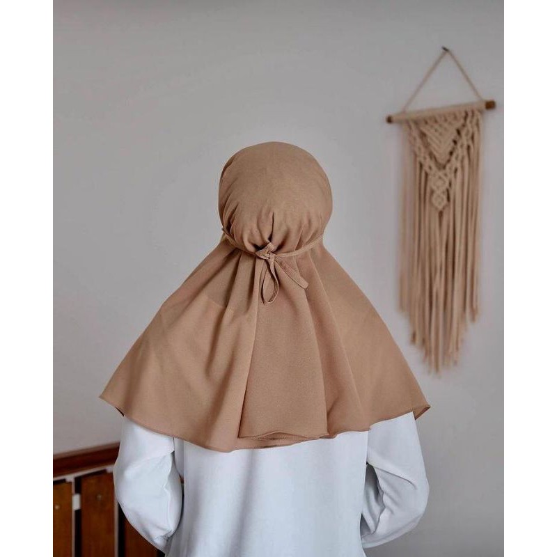 SALE Jilbab instan bergo maryam Hyget TERMURAH / Syria tali hijab-Mocca