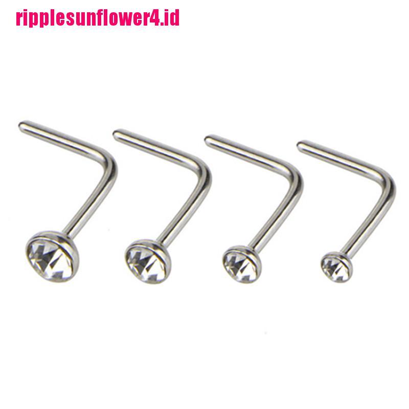 22pcs / set Anting Tindik Hidung Bahan Stainless Steel