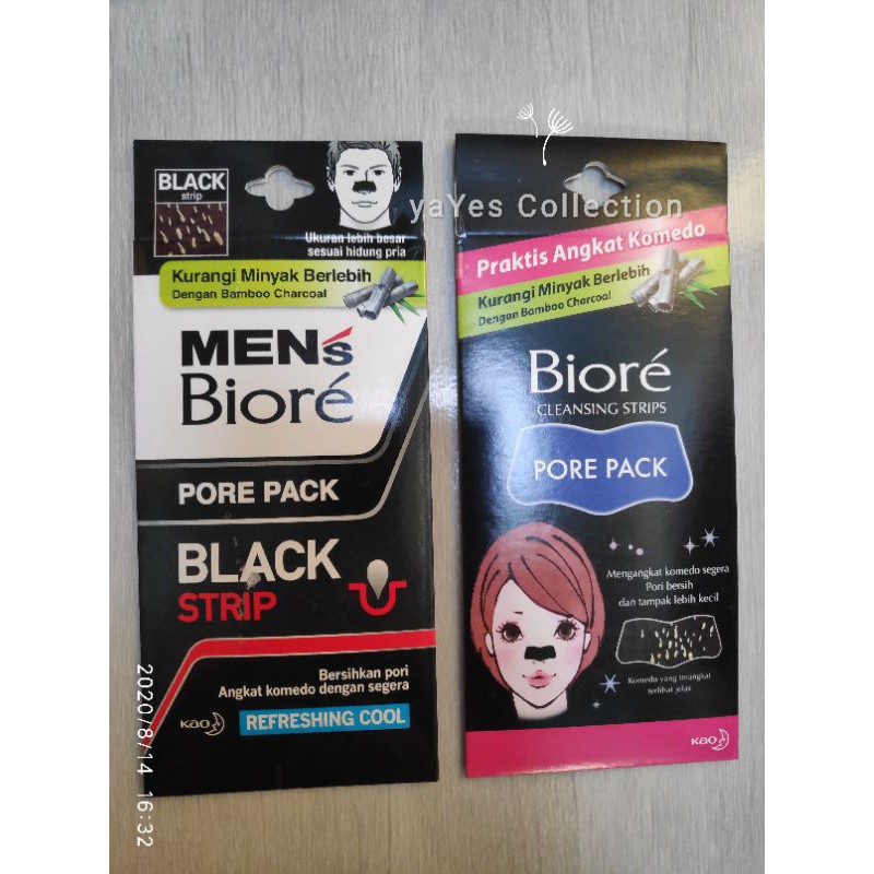 Biore Pore Black 1 Park isi 4 strip plaster alat angkat komedo bersihkan pori men girl laki cewek refreshing cool